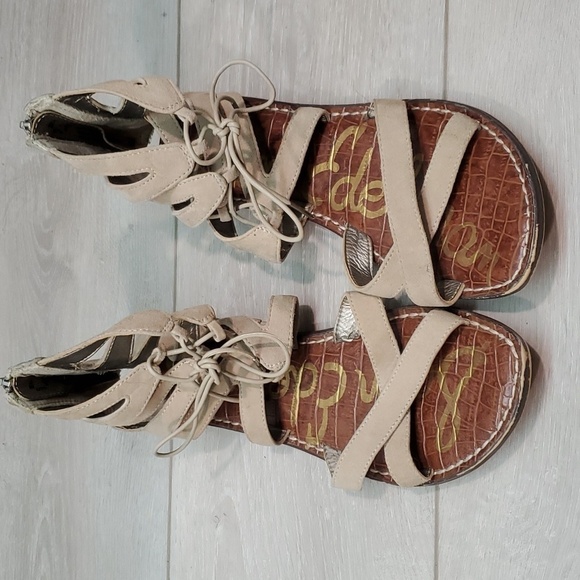 Sam Edelman Womens Katya Gladiator Suede Zip Back Lace Up Sandals shoes sz 8M - Picture 5 of 12